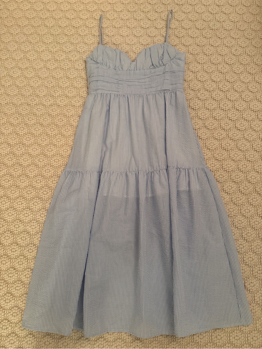 NBW O.P.T Blue Seersucker Dress